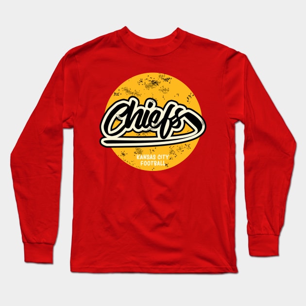 Kansas City Chiefs Football Long Sleeve T-Shirt by FootballBum